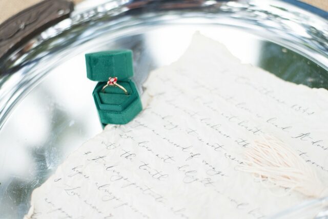 We wrote our own vows… and then realized we were way too shy to read them in front of even our small circle of family and friends.⁠
⁠
So we kept them just for us. Private. Sweet. Spoken quietly to each other right after our first look. We were already having that moment alone, seeing each other for the first time, so bringing our vow books with us felt like the most natural extension of it.⁠
⁠
I’m really glad we did it that way. It took the pressure off and let the words land exactly where they were meant to.⁠
(And yes, I think I caught Adriano with a little dust in his eye.) 🥹⁠
⁠
There’s no “right” way to say your vows, only the way that feels most honest to you.⁠