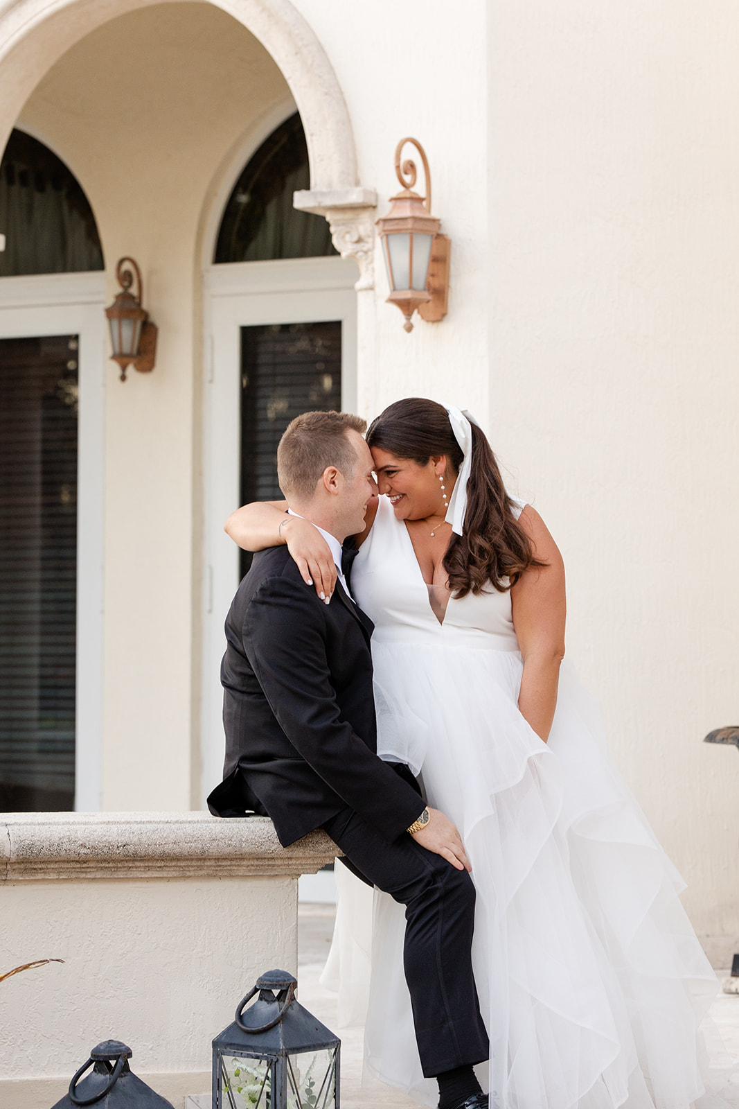 Couple on steps